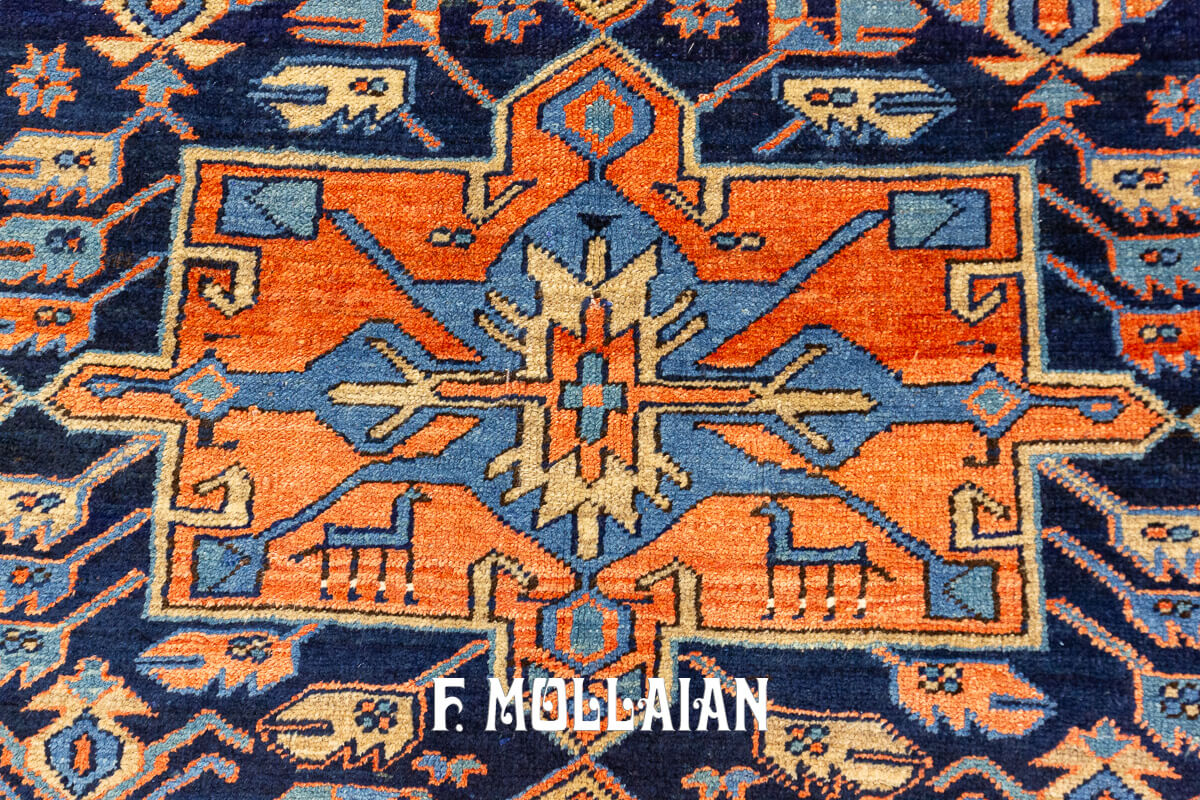 Heriz Rug Dark Blue Field Garaje n°:257549 n°:257549